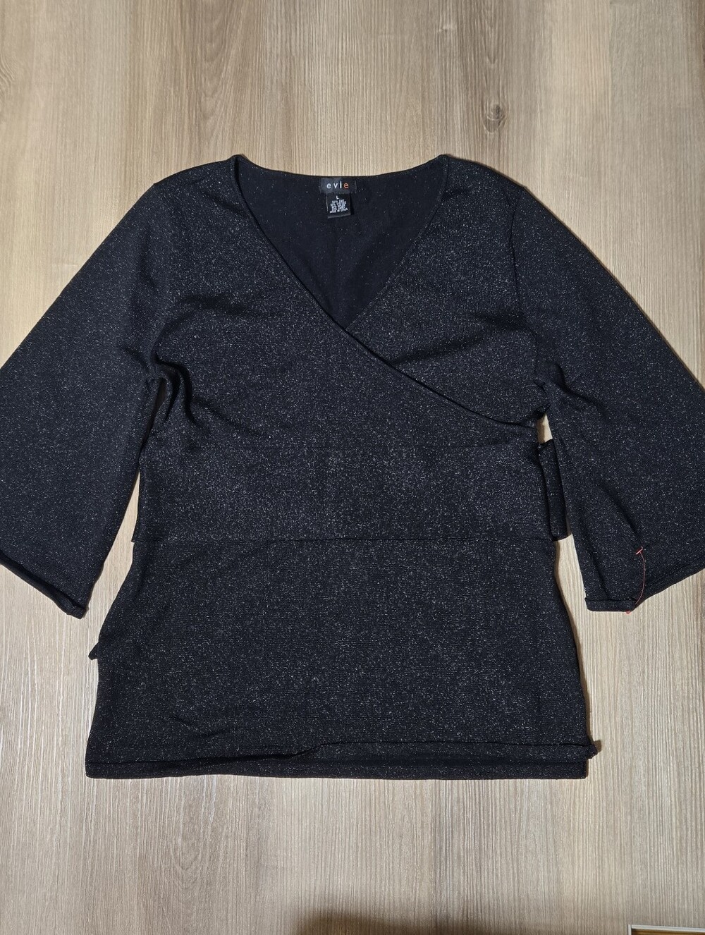 EVIE Black Sparkle Knit Top